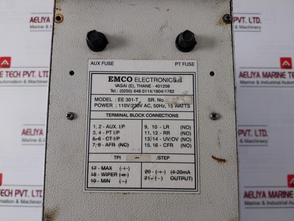 Emco Ee-301T Automatic Voltage Regulating Relay 110V Ac 50Hz 15 Watts 10-120 - Image 7