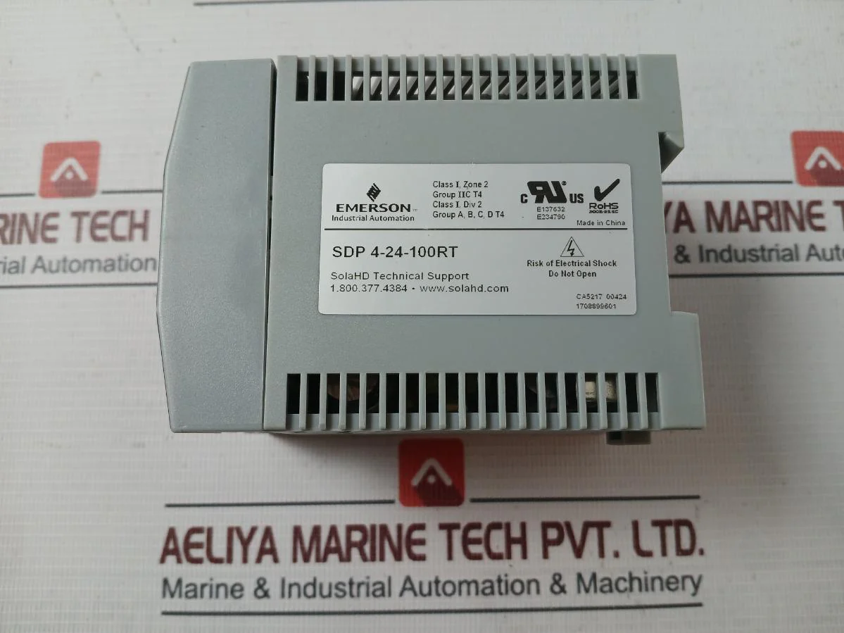 Emerson Sdp 4-24-100Rt Din Rail Power Supply 24 Vdc/4.2 A 24-28V 50/60 Hz - Image 5