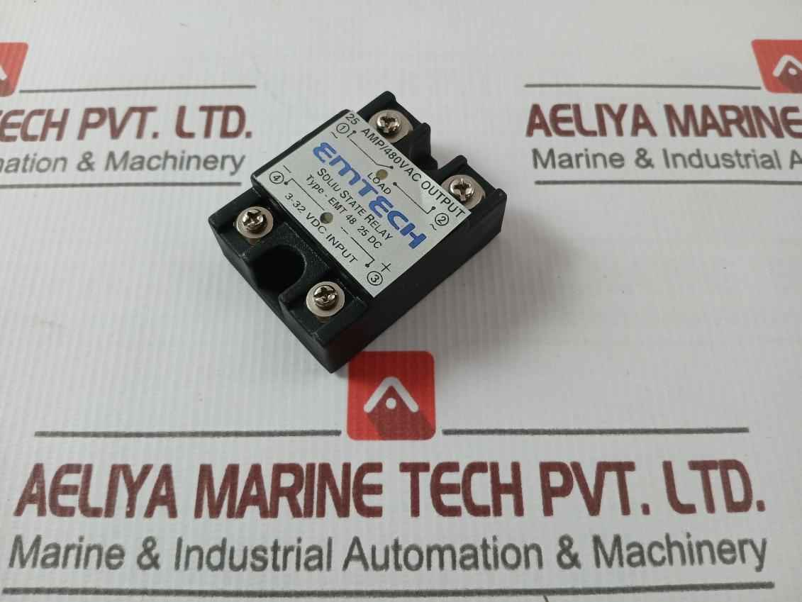 Emtech Emt 48 25 Dc Solid State Relay 3-32 Vdc Input 25 Amp / 480Vac Output - Image 4