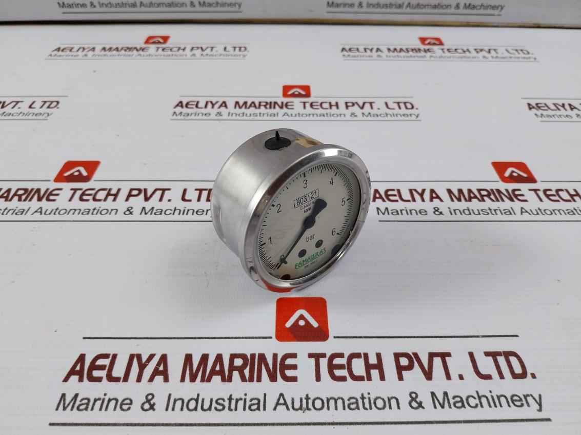 Famabras 14105-1 Manometer Pressure Gauge 0-6 Bar Stainless Steel - Image 3
