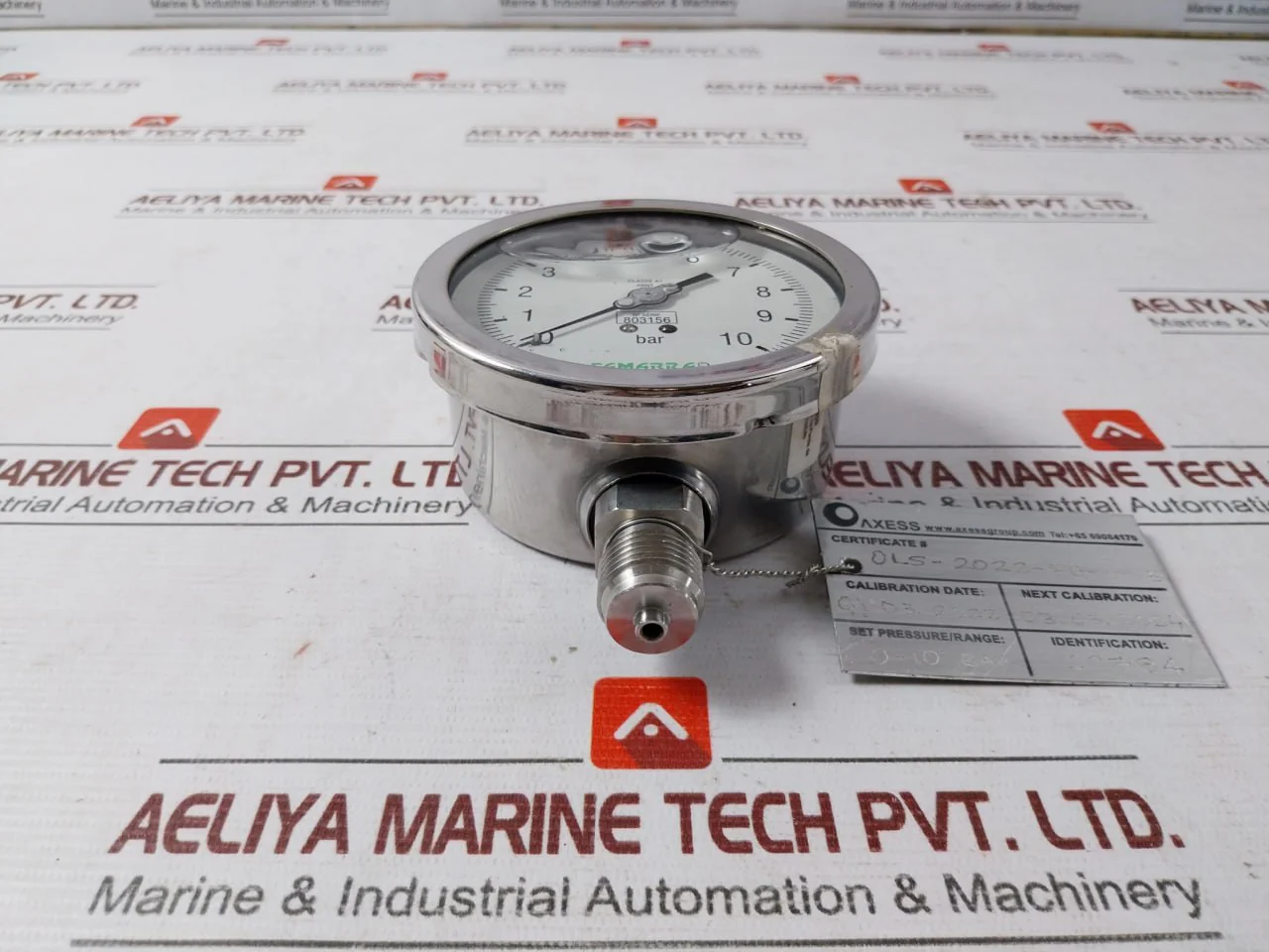 Famabras 14105-1 Pressure Gauge 0-10 Bar 232.50 4 Pol 1/2 Bsp - Image 2