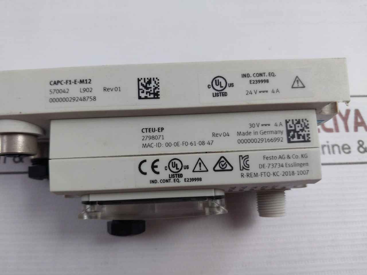 Festo Cteu-ep Bus Node R-rem-fto-kc-2018-1007 30V-4A Rev 01 - Image 7