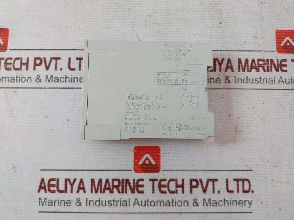 Finder 87.11 Time Delay Relay Awg 20-14 8A 24-240Vac/Dc - Image 7