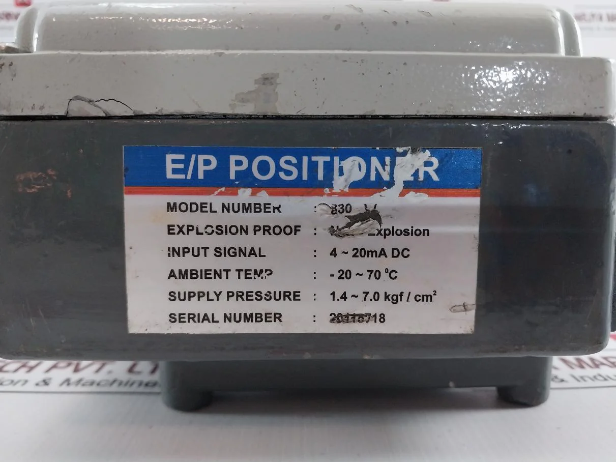 Forbes Marshall 830-wp Electro-pneumatic Positioner 4-20Ma Dc 1.4-7.0Kgf/Cm2 - Image 6