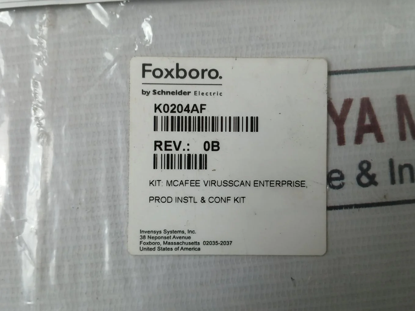 Foxboro K0177Az-b Antivirus Install And Configuration Tool Kit Cd K0204Af Rev: 0B - Image 5