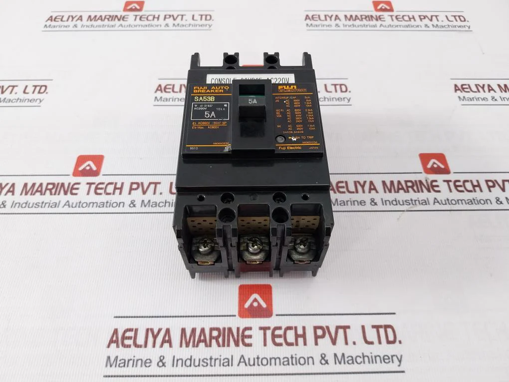 Fuji Electric Sa53B Auto Circuit Breaker 41-21637 Ac660V 50Af 3P Ac600V 5A 10Ka - Image 2