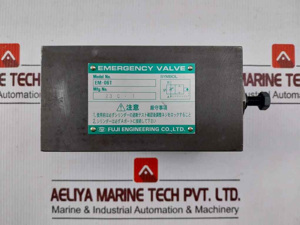 Fuji Engineering Em-06T Emergency Valve 19L-2 - Image 2