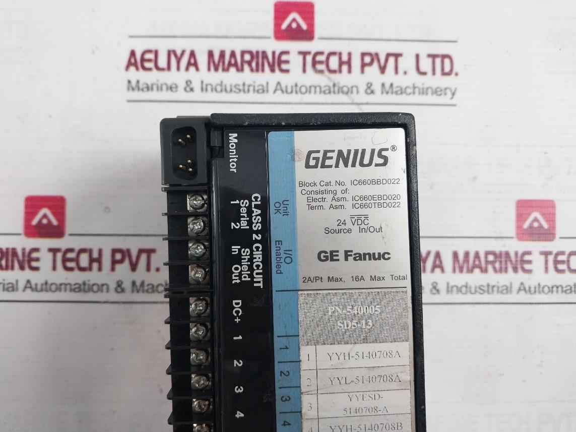 Ge Fanuc Ic660Bbd022 Plc I/O Terminal Source Block Module 60C Sd5-13 B000393 - Image 6