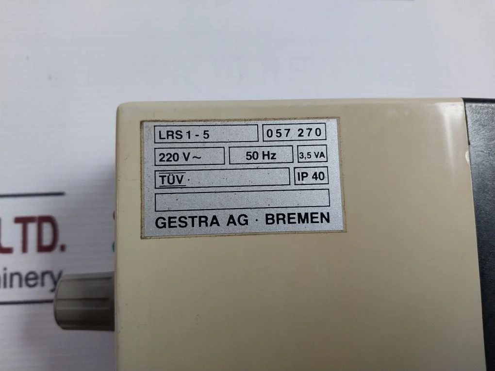 Gestra Lrs1-5 Conductivity Limit Switch 25C 220V 50Hz Ip40 - Image 9