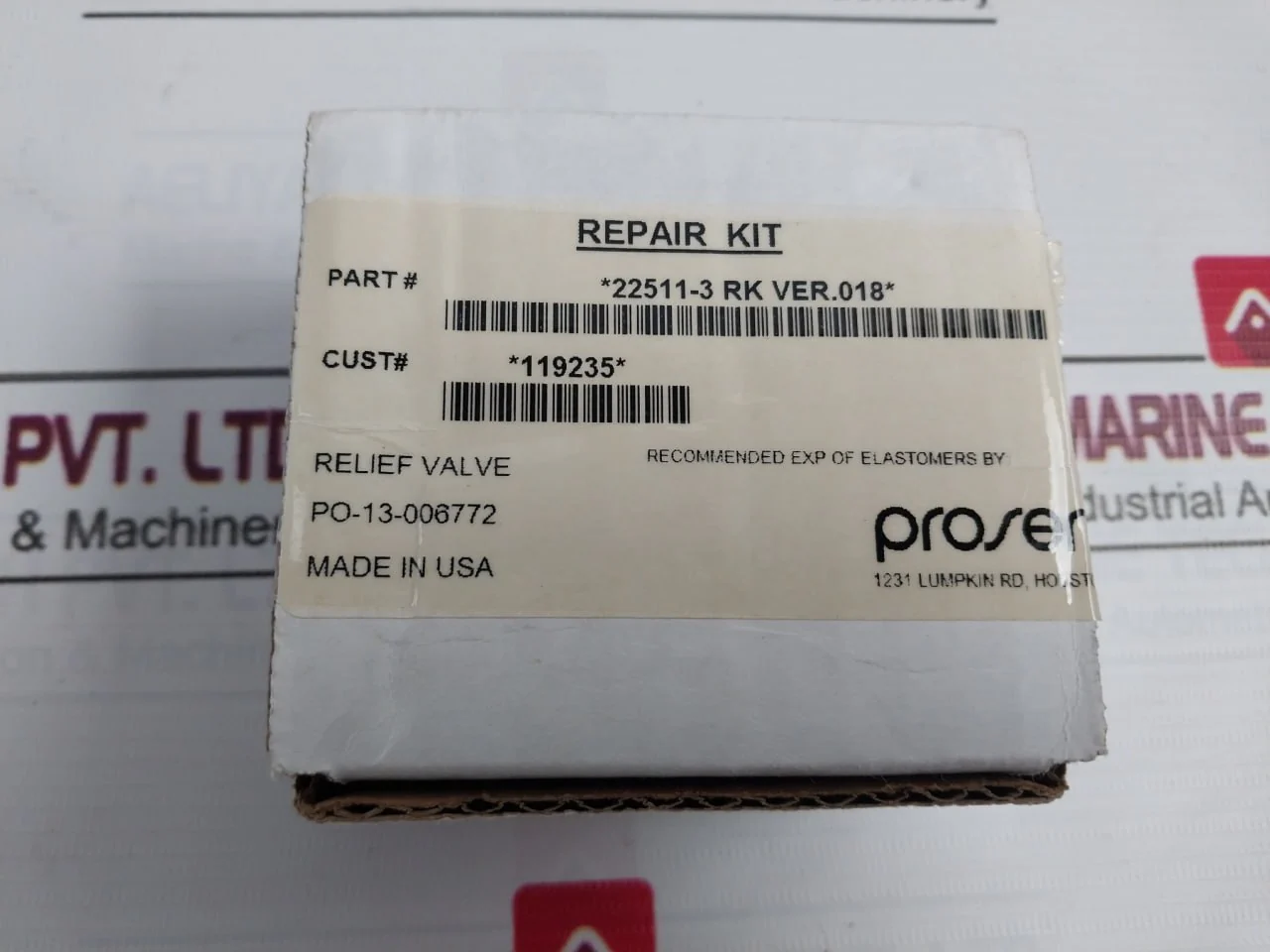Gilmore 22511-3 Rk Repair Kit For Relief Valve Rev R Size B Ver 018 - Image 9