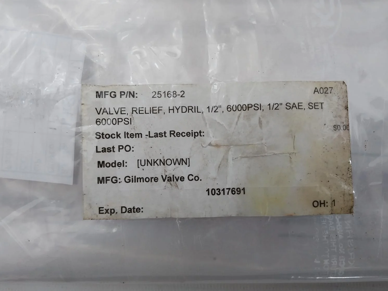 Gilmore 25168-2 Relief Valve 1/2" Sae Rev: F 6000 Psi - Image 15