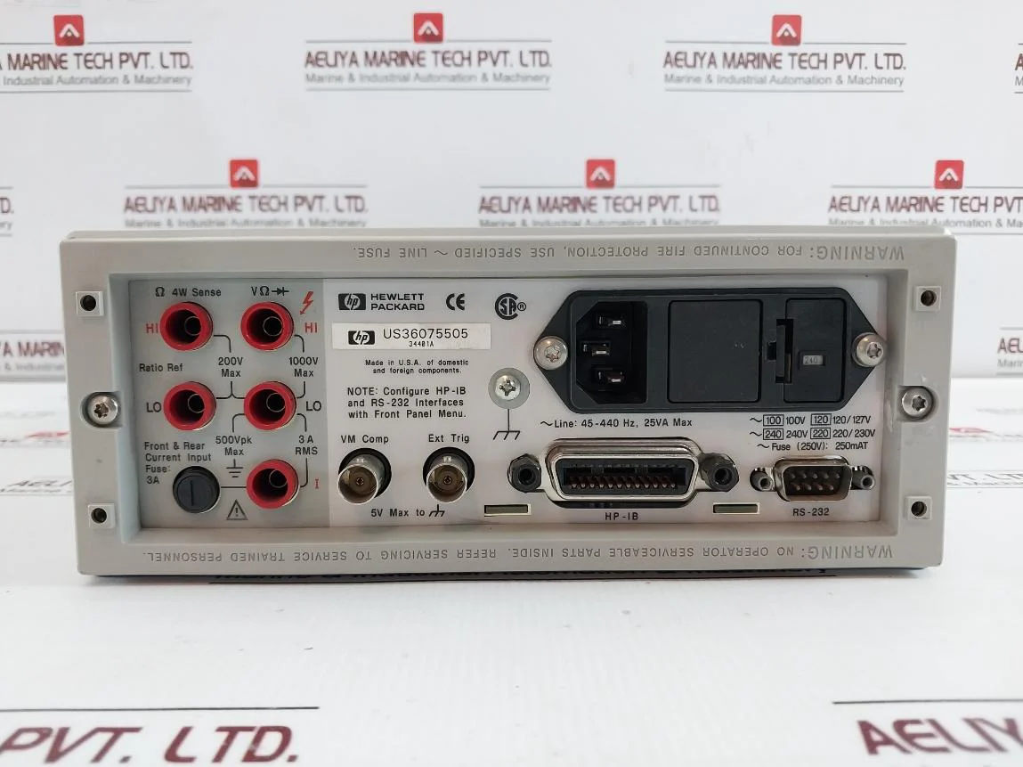 Hewlett Packard 34401A Digital Multimeter 283T3440-008 45–440 Hz 25 Va - Image 8