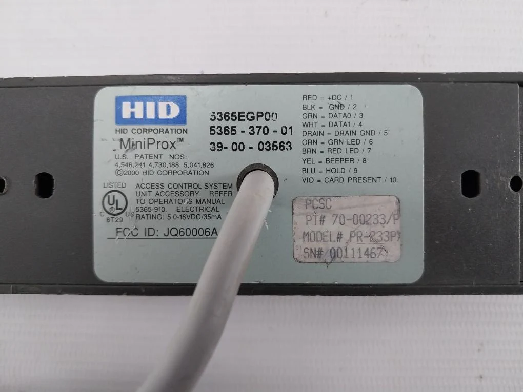 Hid 5365Egp00 Proximity Card Reader 5.0-16Vdc/35Ma Jq60006A - Image 6