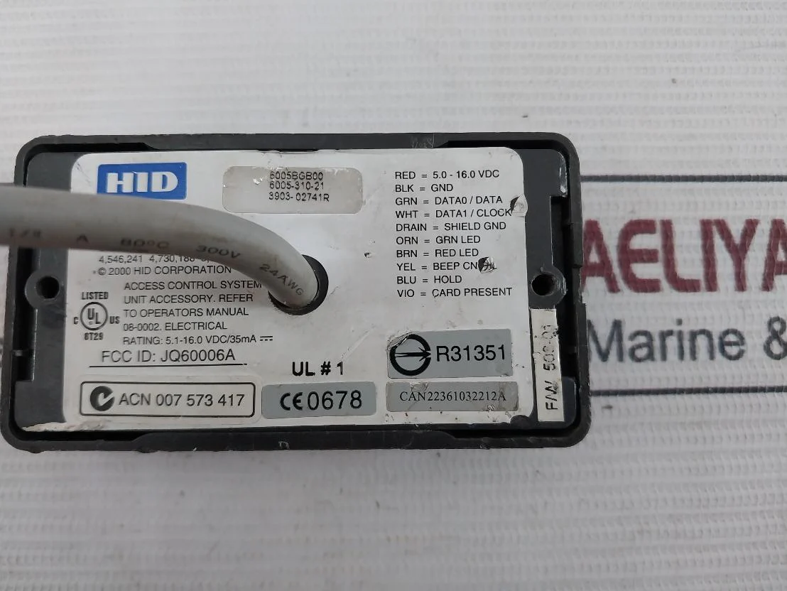 Hid 6005Bgb00 Proxpoint Plus Proximity Reader Fcc Id: Jq60006A 6005-310-21 - Image 6