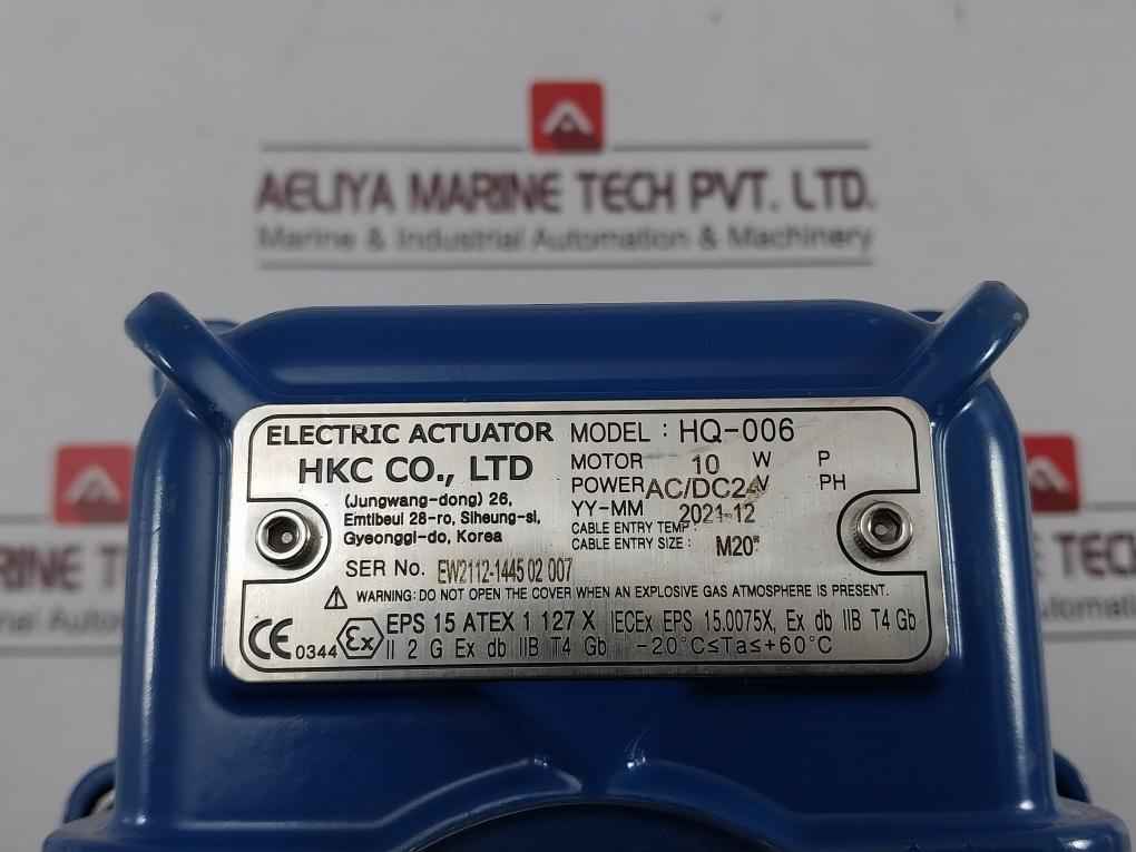 Hkc Hq-006 Electric Actuator For Ball Valve 10w M20r Cf8m 1000psi F03/f04 - Image 17