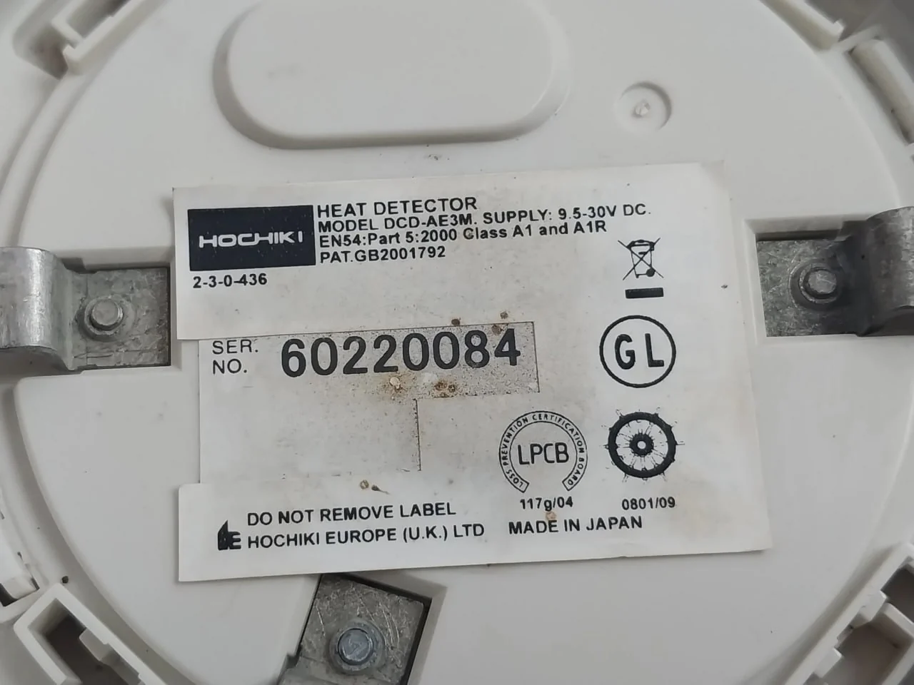Hochiki Dcd-ae3M Marine Approved Rate Of Rise Heat Detector 9.5-30V Dc - Image 4
