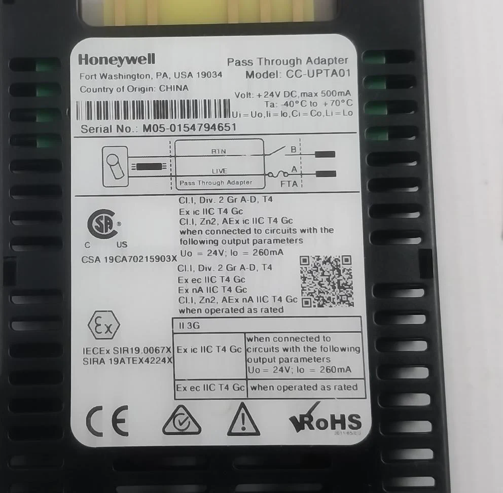 Honeywell Cc-upta01 Pass Through Adapter +24V Dc Max 500Ma - Image 4