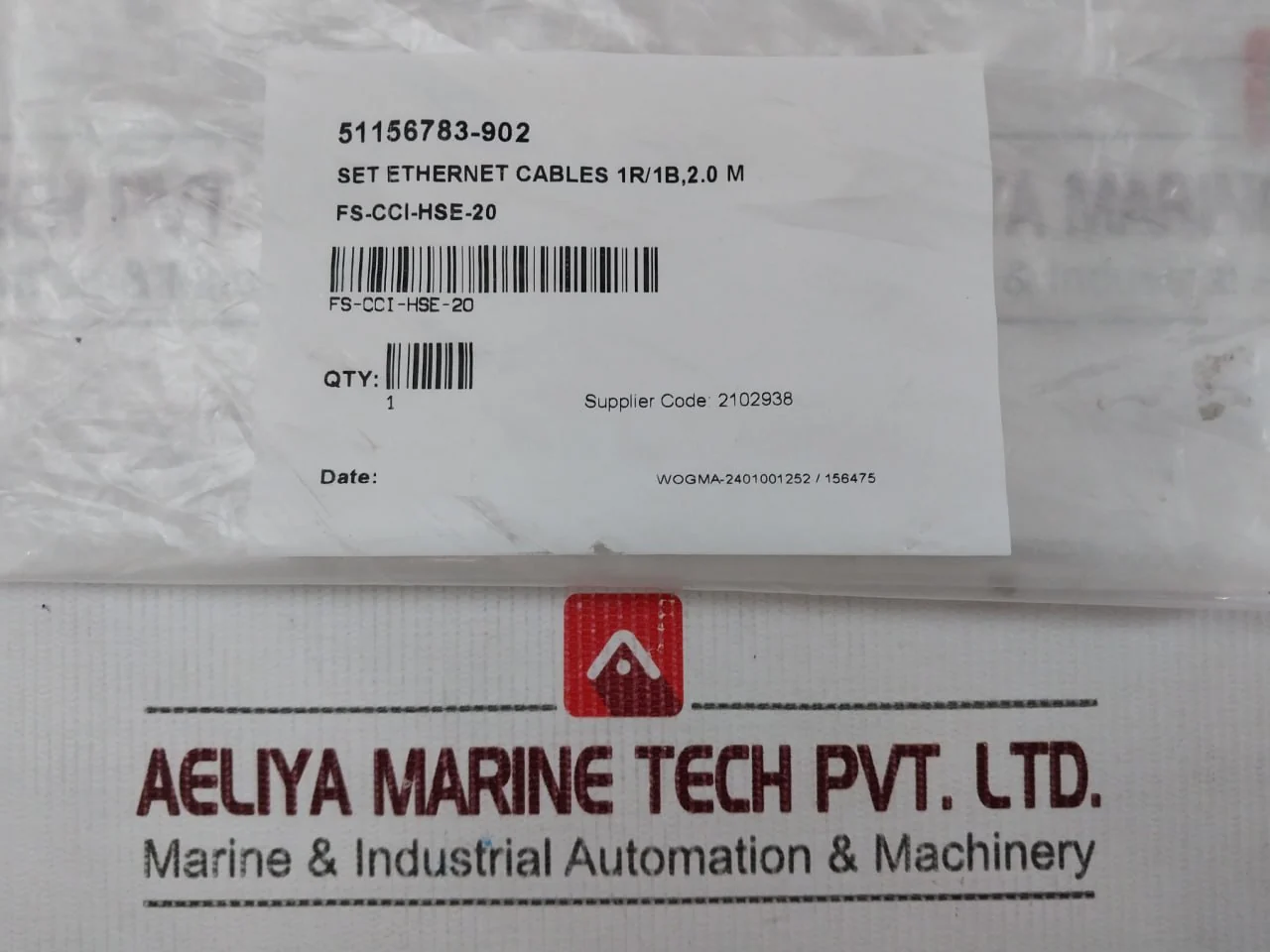 Honeywell Fs-cci-hse-20 Ethernet Communication Cable Set 2.0 Meter 51156783-902 - Image 4