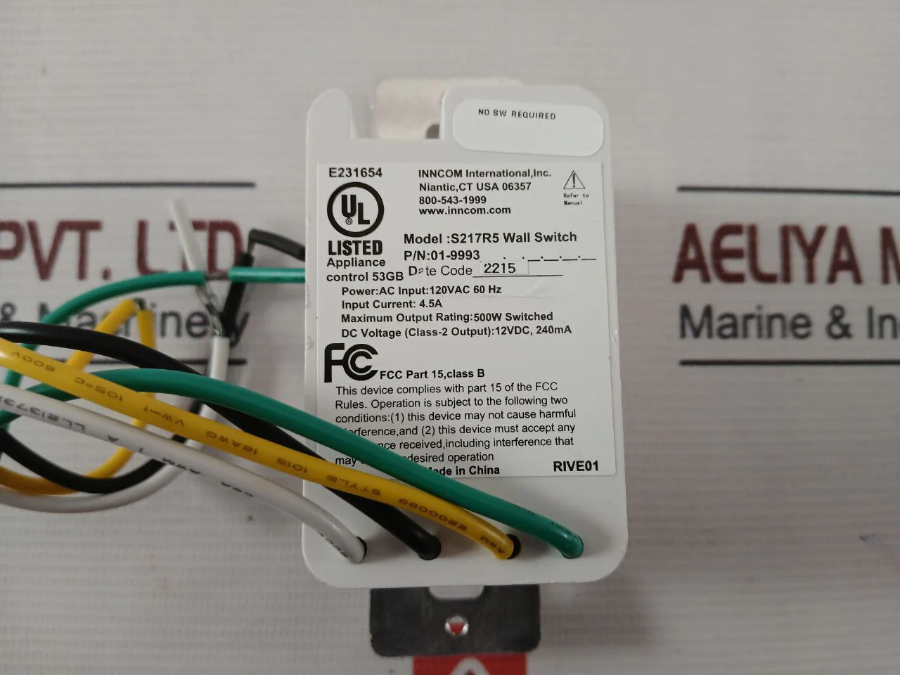 Honeywell S217R5 Wall Switch Blank System Controller 120Vac 60Hz - Image 8