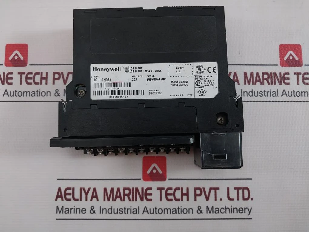 Honeywell Tc-iah061 Analog Input Module 96978074 A01 4-20Ma/10V 6 Pt Rev: 1.3 - Image 6