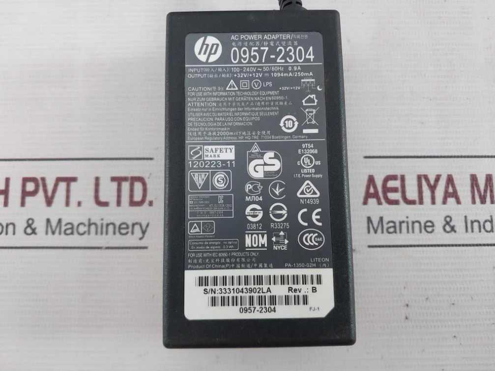 Hp 0957-2304 Ac Power Adapter Rev.: B 100-240V 50/60Hz 0.9A 1094Ma/250Ma - Image 7
