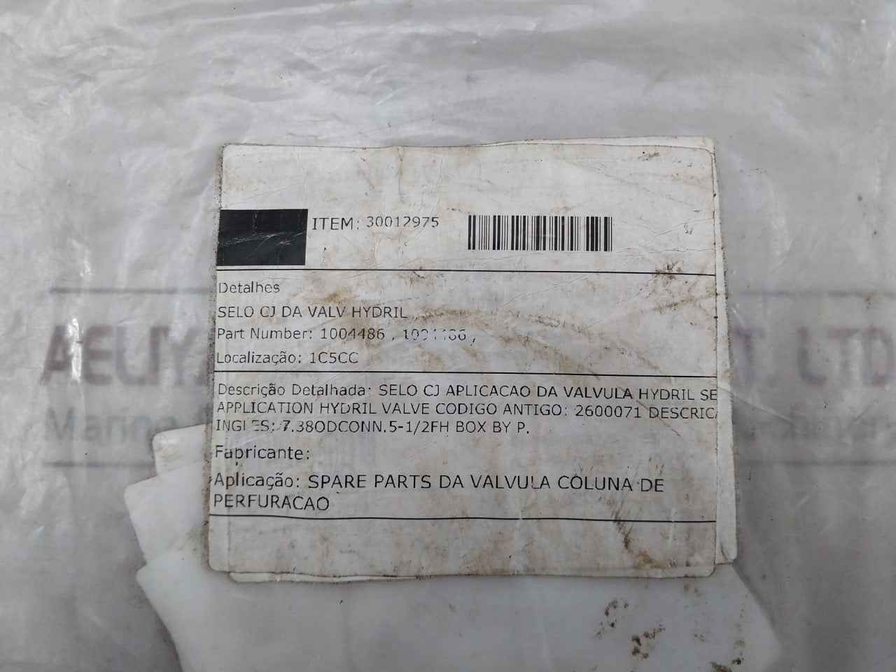Hydril 1004486 Cj Seal For Drilling Column Valve Rev C4 - Image 14