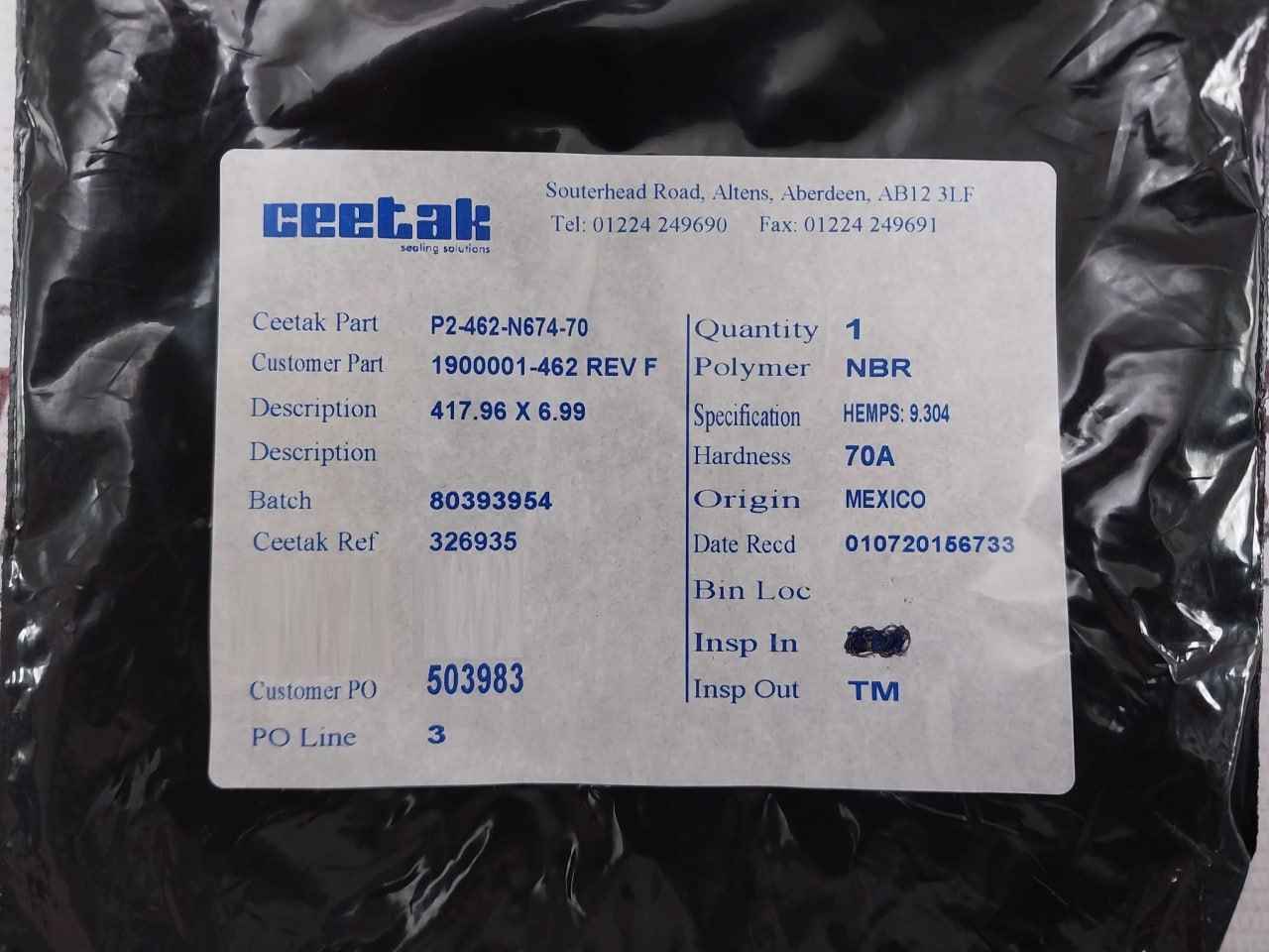 Hydril 1900001-462 O-ring Seal Ss011A - Image 5
