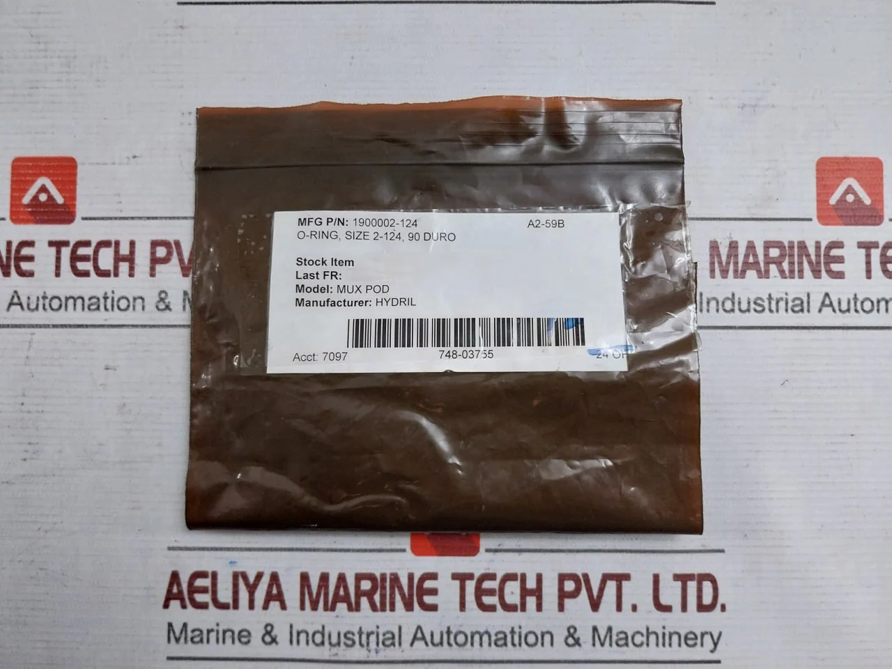 Hydril 1900002-124 O-ring 90 Duro Mux Pod Size 2-124 7097 748-03755 24 Oh - Image 6