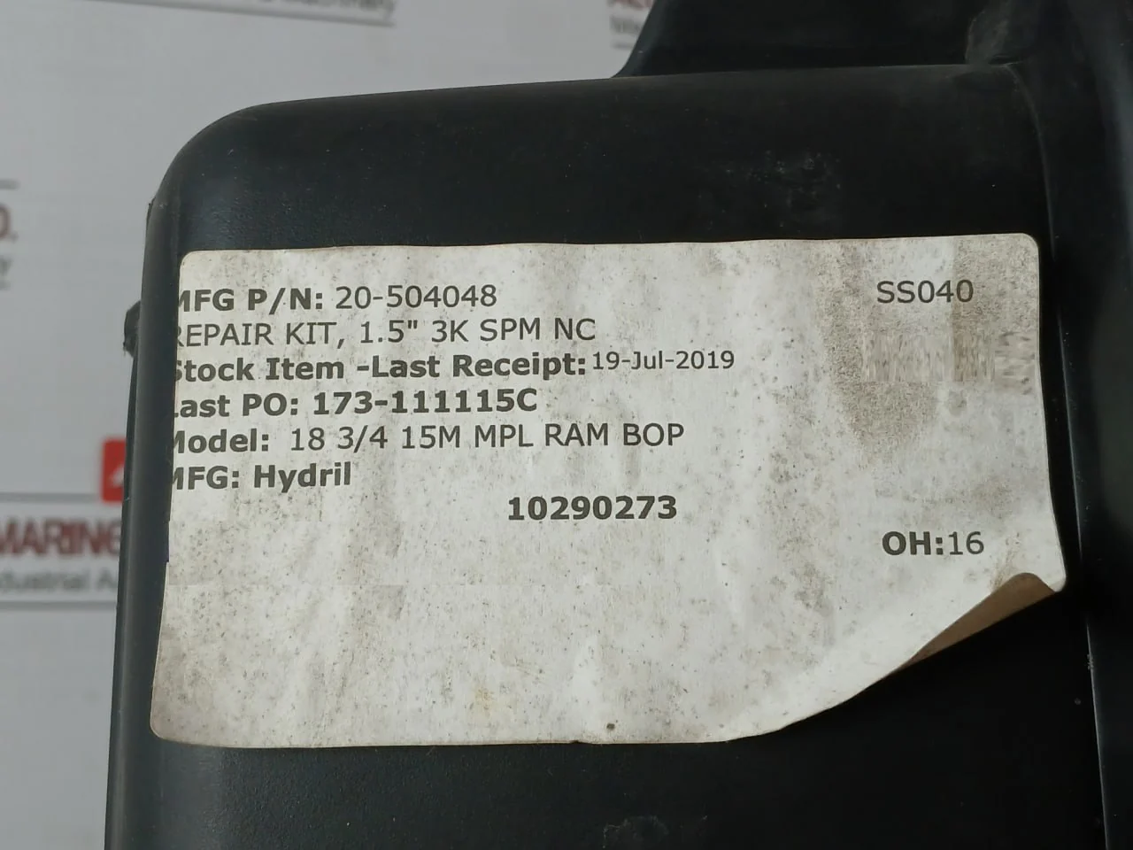 Hydril 20-504048 1.5" 3K Spm Nc Sl Valve Repair Kit 18 3/4 15M Mpl Ram Bop - Image 9