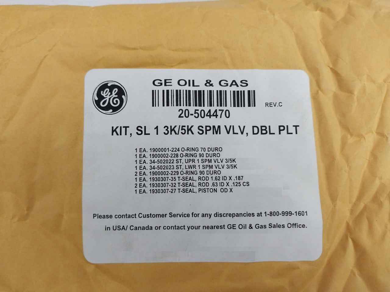 Hydril 20-504469 Repair Kit 3K/5K Spm Valve Double Piloted Rev C - Image 21
