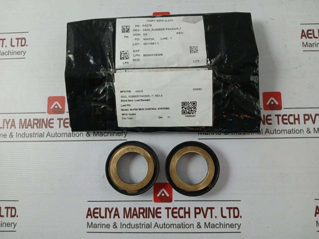 Hydril Aa279 Rubber Packer Seal,1,Rev A For 84-p96 Mux Control Systems Oh 51