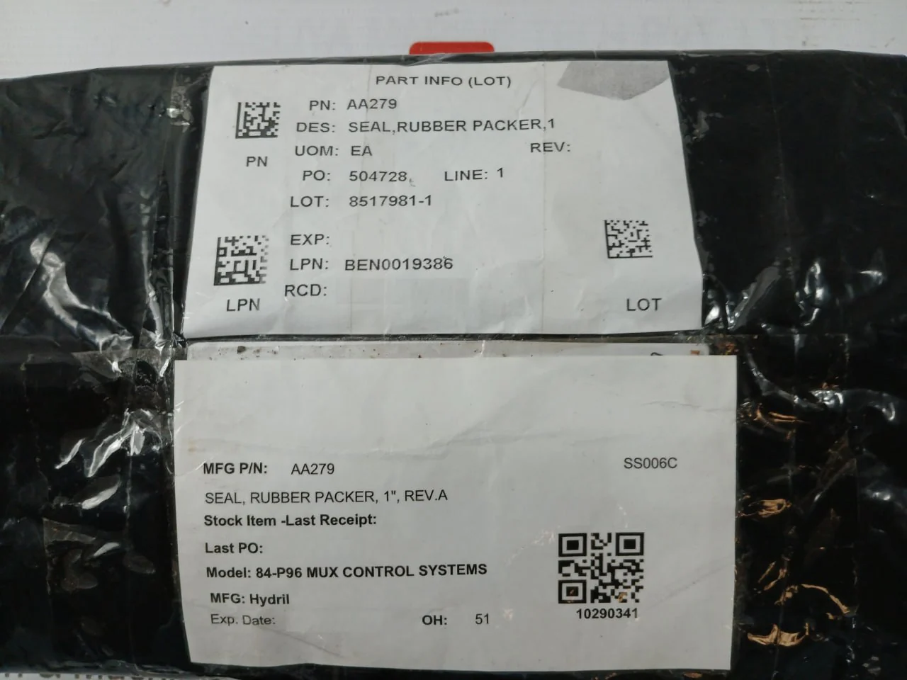 Hydril Aa279 Rubber Packer Seal,1,Rev A For 84-p96 Mux Control Systems Oh 51 - Image 6