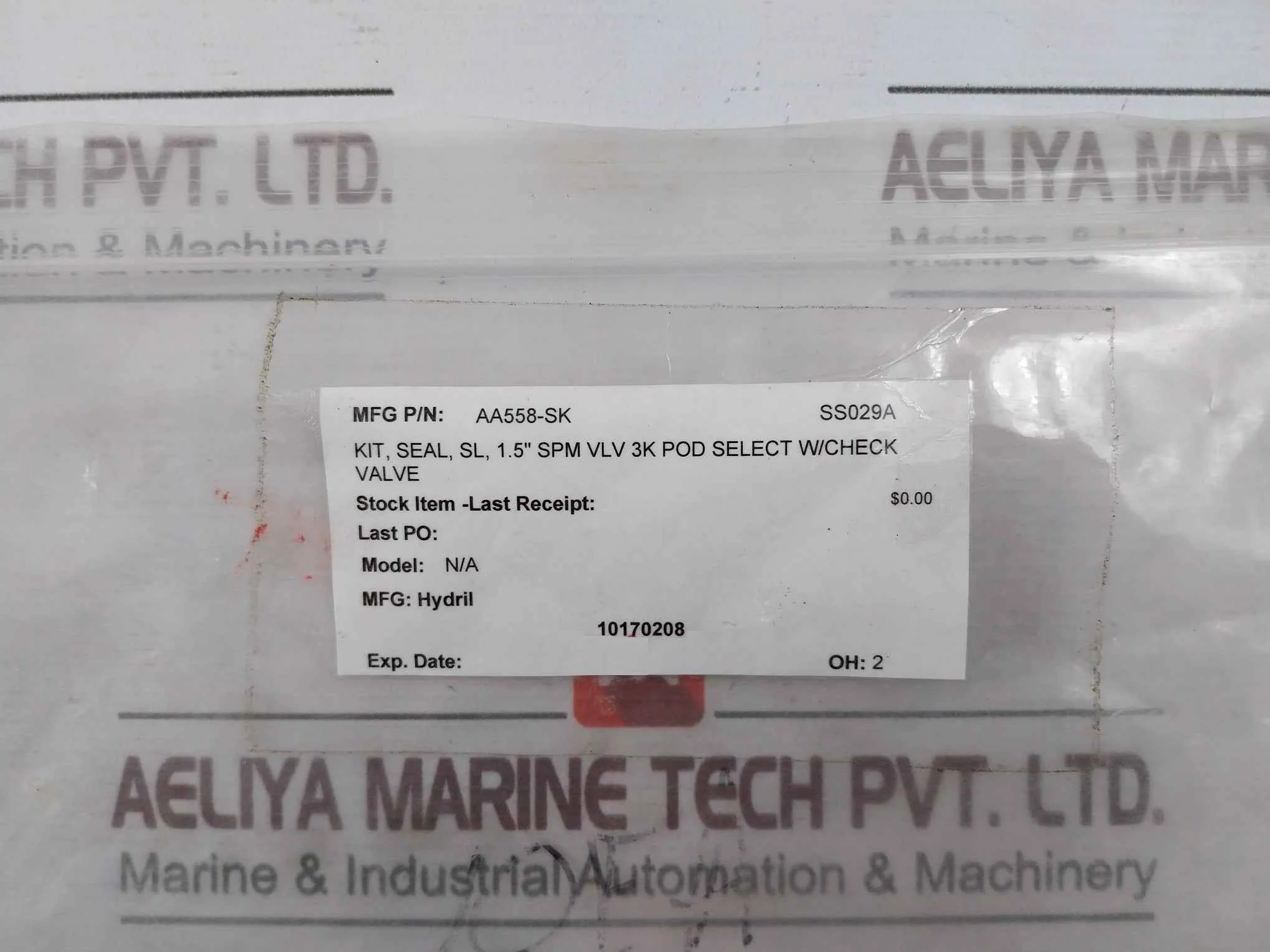 Hydril Aa558-sk Spm Valve Seal Kit Assy For 1.5" 3K Rev.C Rod .875 - Image 13