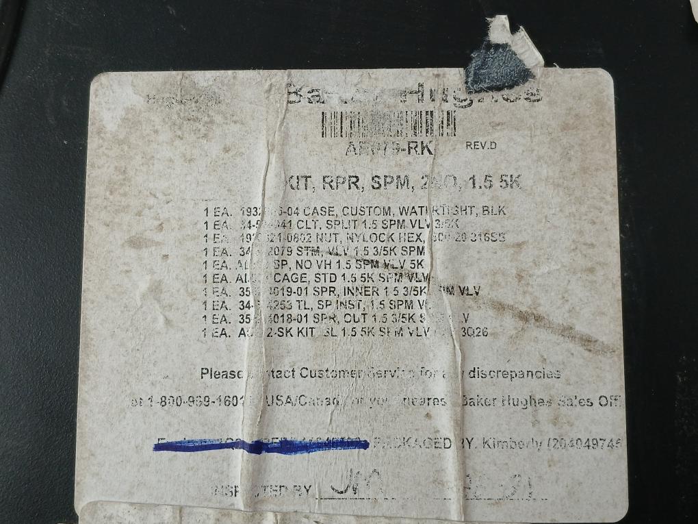 Hydril Ae679-rk Spm Valve Repair Kit 1.5" 5K For Ram Bop Rev D 10339858 - Image 8