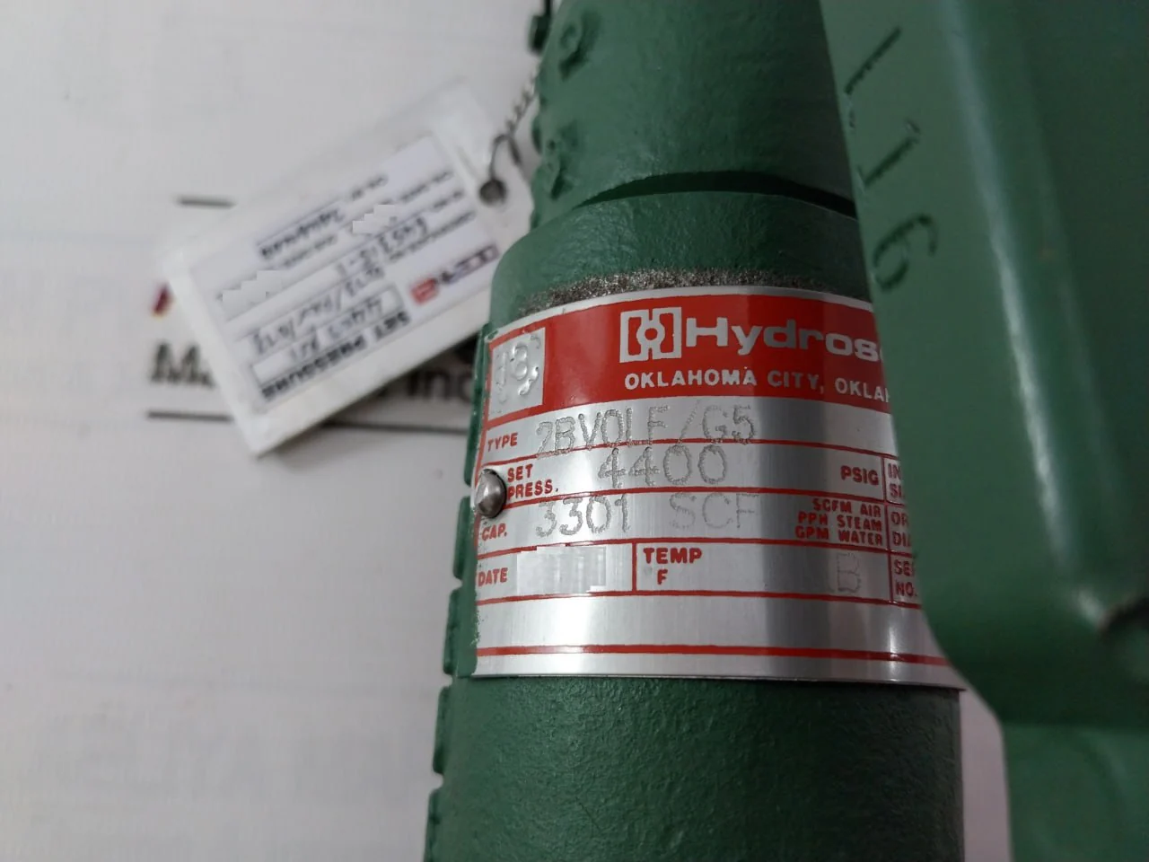 Hydroseal 2Bv0Lf/G5 Pressure Relief Valve 4400Psig Pl20A A006B Ly5 - Image 14