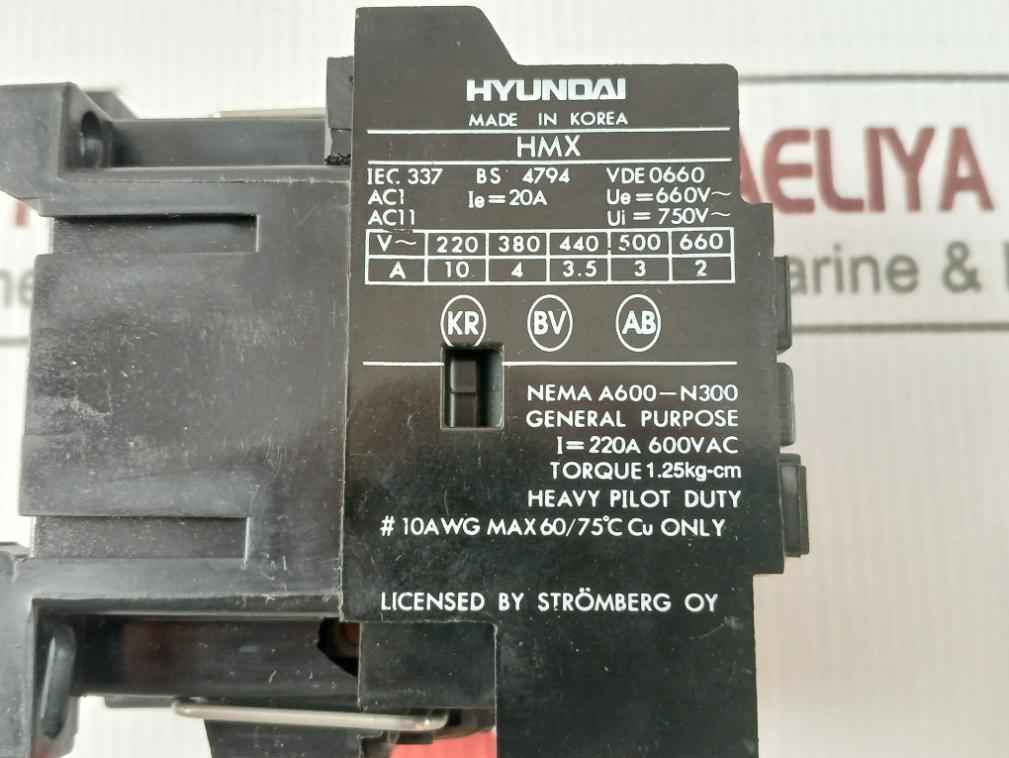 Hyundai Hmx 40 Control Relay 220A 600Vac 10Awg Max - Image 10