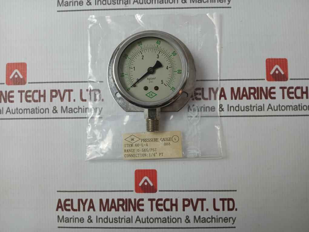 Ik 60-l-a Pressure Gauge 1/4” Pt 0-5Kg/Psi - Image 2