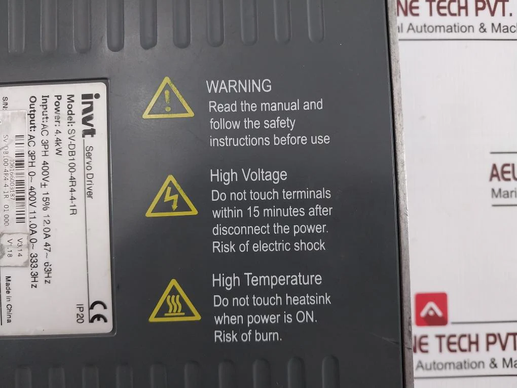 Invt Sv-db100-4R4-4-1R Servo Driver 4.4Kw Ip20 400V 12.0A 47-63Hz - Image 7