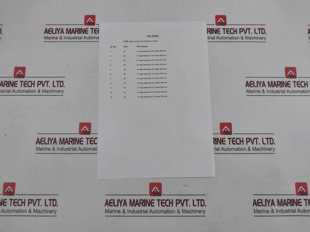 J4B1 12-0107/Jm-dd2012-a7102S O-ring Kit - Image 6