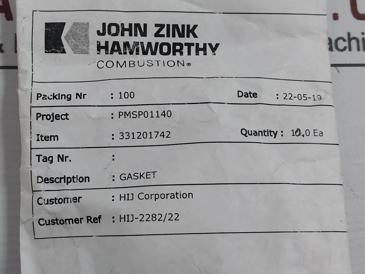 John Zink Hamworthy 331201742 Gasket (1Pack = 10Pcs) - Image 7