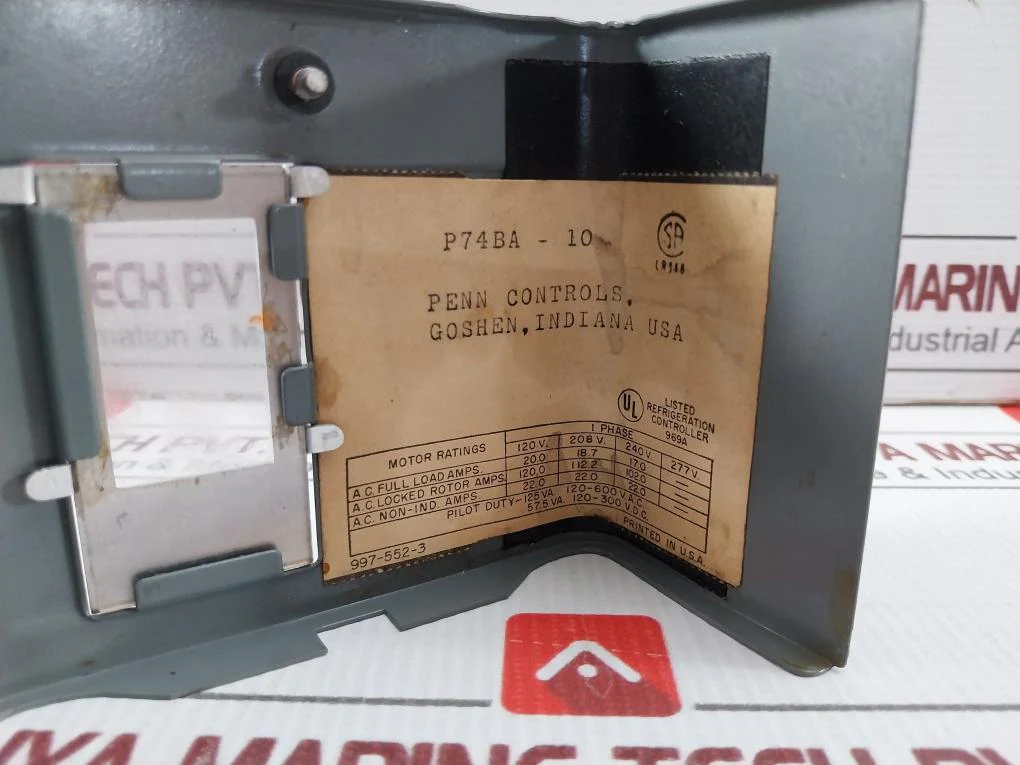 Johnson Controls P74Ba-10 Differential Pressure Control Switch 120-600 Vac - Image 12