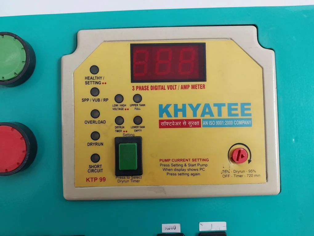 Khyatee Ktp-99 Three Phase Digital Volt/Amp Meter 1-20 Amp - Image 10