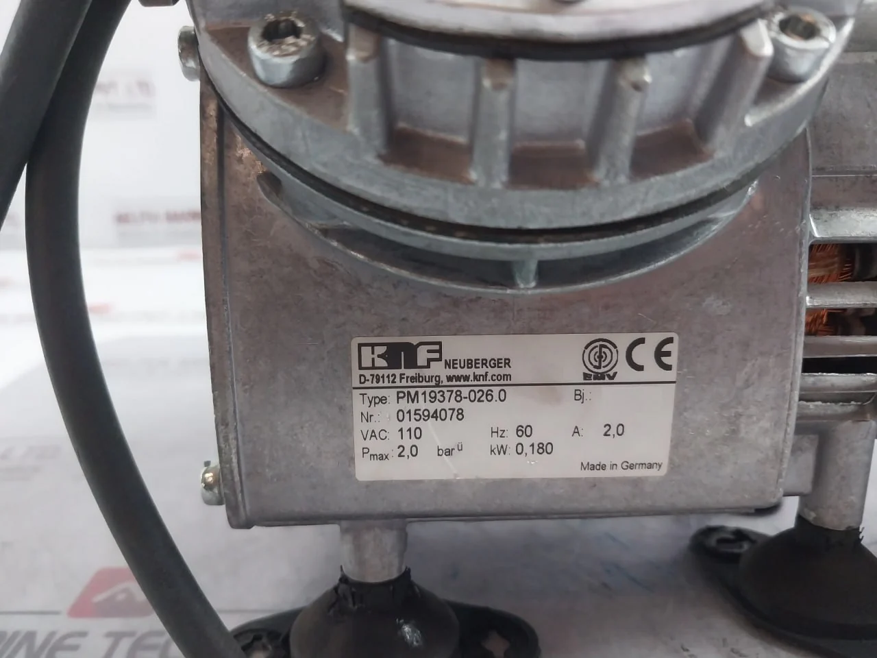 Knf Neuberger Pm19378-026.0 Diaphragm Vacuum Pump 01594078 16 A-4H/110-130V- - Image 10