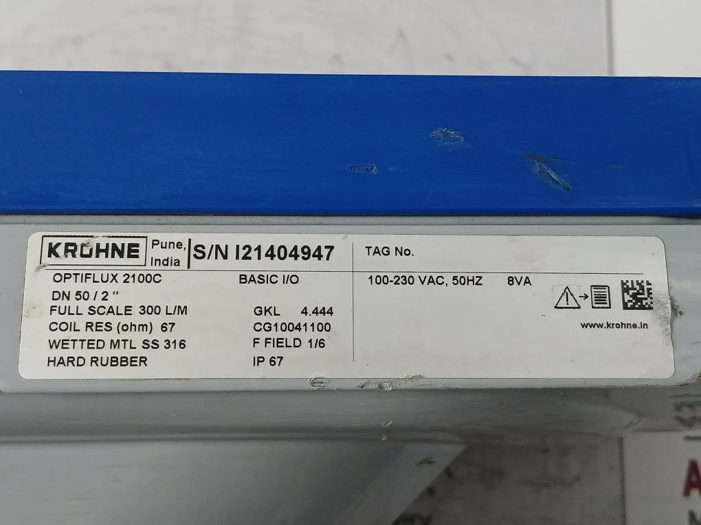 Krohne Optiflux 2100C Electromagnetic Flowmeter 100-230Vac 50Hz 8Va Ip67 67 Ohm - Image 7