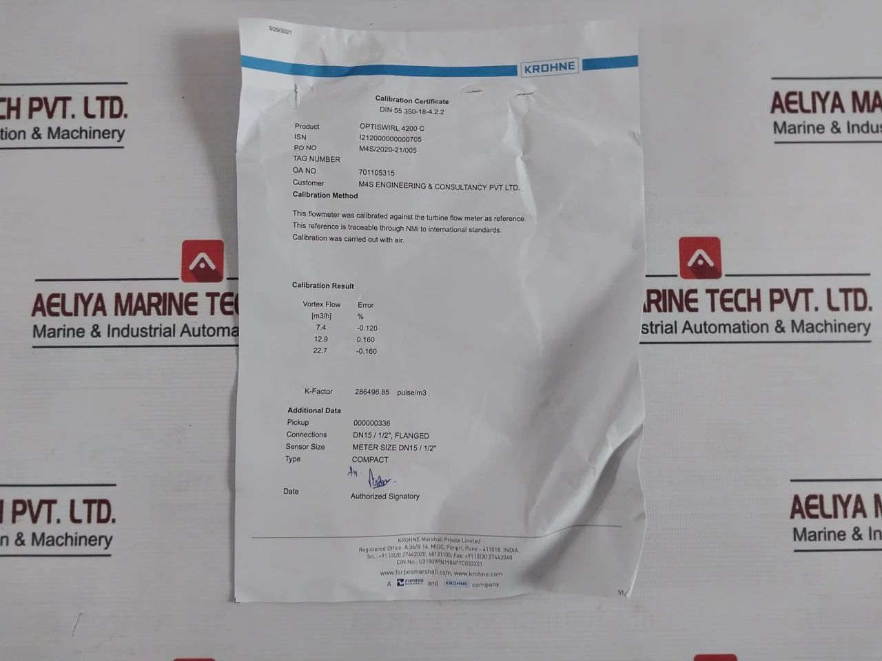 Krohne Optiswirl 4200 C Vortex Flow Meter 12-32vdc 4-20ma 16bar - Image 29