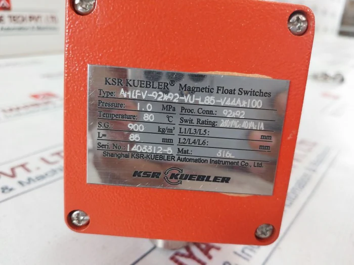 Ksr Kuebler Ahifv-92*92-vu-l85-v44A*100 Magnetic Float Switches - Image 8