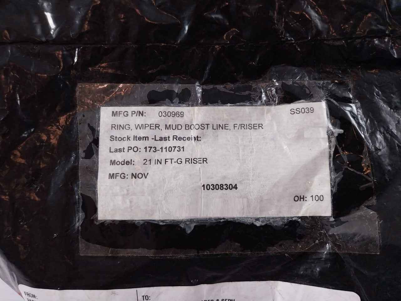 Lot Of 10X Nov 030969 Wiper Mud Boost Line F/Riser Ring 21 In Ft-G Ss039 - Image 10