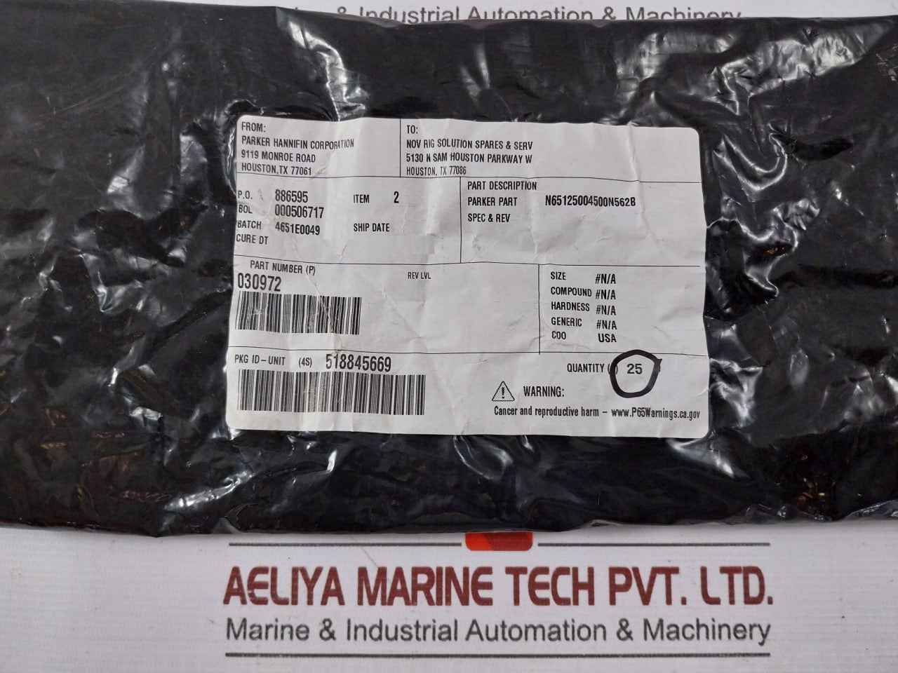 Lot Of 10X Parker Hannifin 030972 Seal Ring N65125004500N562B - Image 7