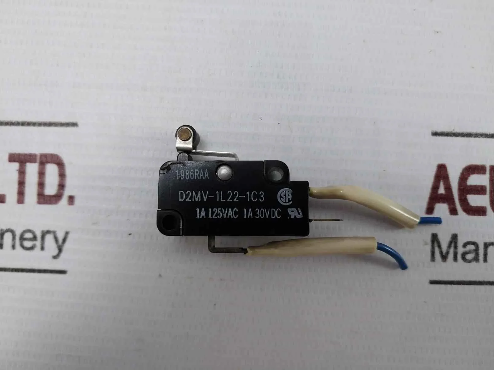 Lot Of 2X Omron D2Mv-1L22-1C3 Miniature Basic Microswitch 1986Raa - Image 5