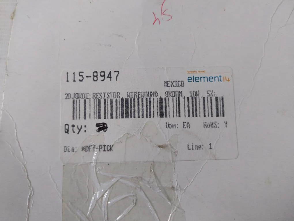 Lot Of 4X Ohmite 20J8K0E Wirewound Resistors 1239 Mx - Image 9